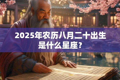 2025年农历八月二十出生是什么星座？