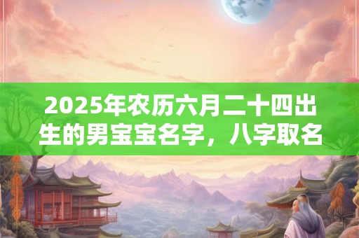 2025年农历六月二十四出生的男宝宝名字，八字取名