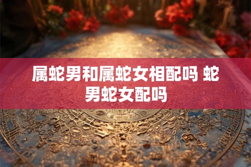 属蛇男和属蛇女相配吗 蛇男蛇女配吗