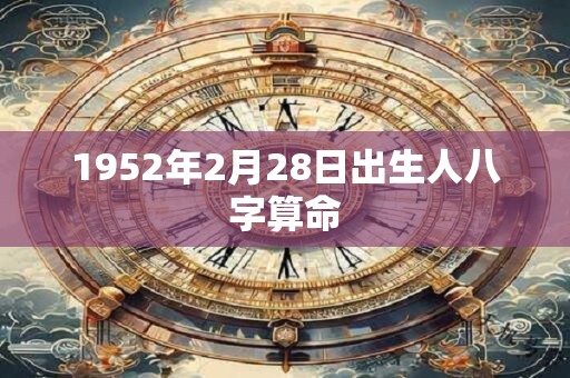 1952年2月28日出生人八字算命