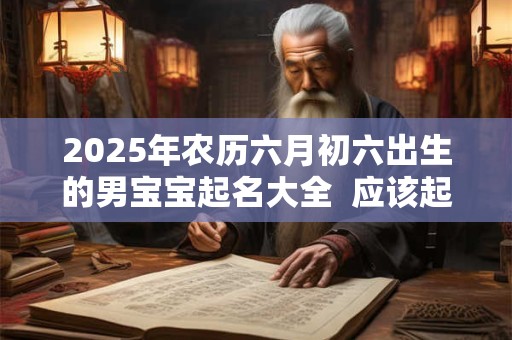 2025年农历六月初六出生的男宝宝起名大全  应该起什么名字