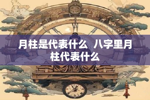月柱是代表什么  八字里月柱代表什么