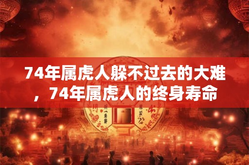 74年属虎人躲不过去的大难，74年属虎人的终身寿命