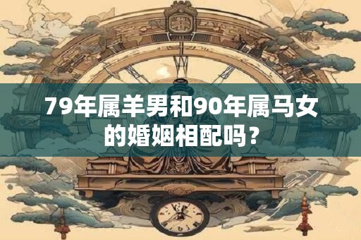 79年属羊男和90年属马女的婚姻相配吗？