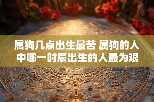 属狗几点出生最苦 属狗的人中哪一时辰出生的人最为艰辛