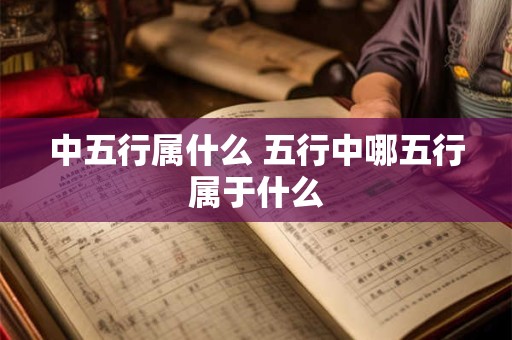 中五行属什么 五行中哪五行属于什么