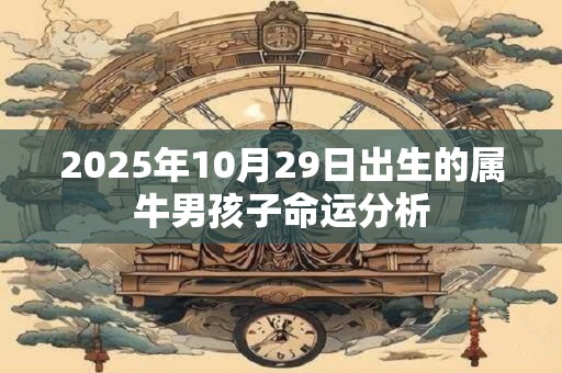2025年10月29日出生的属牛男孩子命运分析