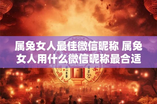 属兔女人最佳微信昵称 属兔女人用什么微信昵称最合适