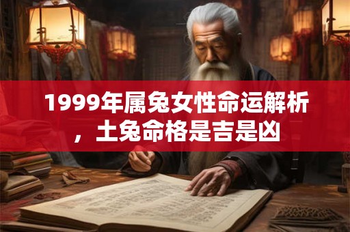 1999年属兔女性命运解析，土兔命格是吉是凶