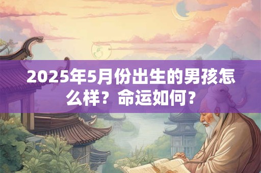 2025年5月份出生的男孩怎么样？命运如何？