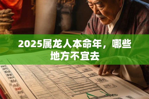 2025属龙人本命年，哪些地方不宜去