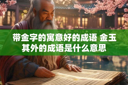 带金字的寓意好的成语 金玉其外的成语是什么意思