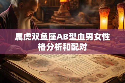 属虎双鱼座AB型血男女性格分析和配对 属虎双鱼座AB型血男女性格分析和配对