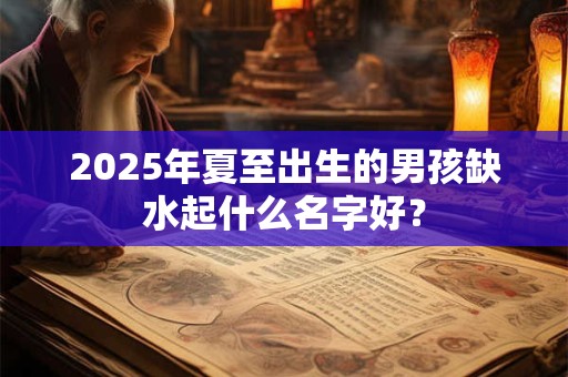 2025年夏至出生的男孩缺水起什么名字好？