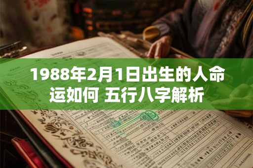 1988年2月1日出生的人命运如何 五行八字解析