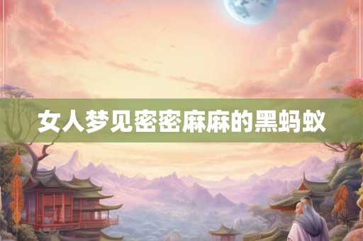 女人梦见密密麻麻的黑蚂蚁