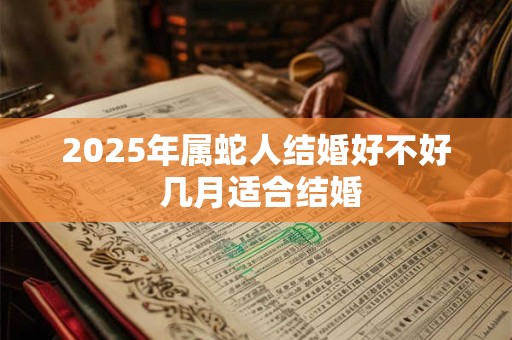 2025年属蛇人结婚好不好 几月适合结婚