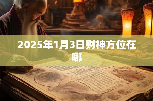 2025年1月3日财神方位在哪