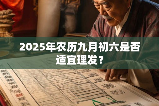 2025年农历九月初六是否适宜理发？