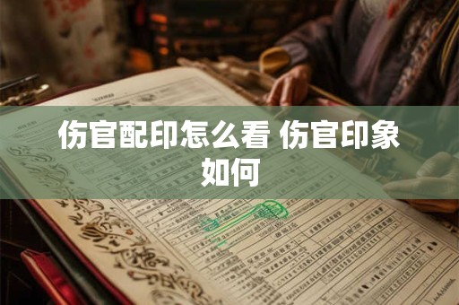 伤官配印怎么看 伤官印象如何