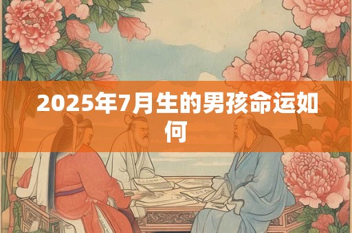 2025年7月生的男孩命运如何