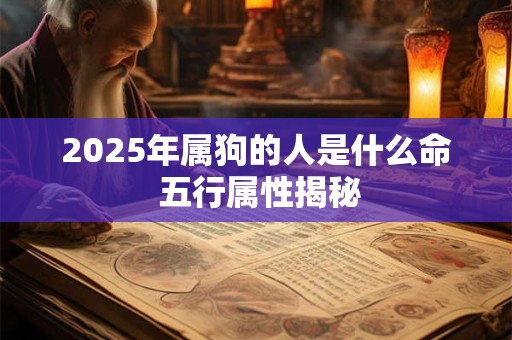 2026年属狗的人是什么命 五行属性揭秘