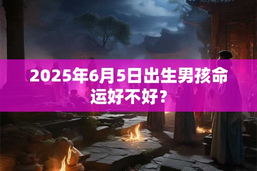 2025年6月5日出生男孩命运好不好？