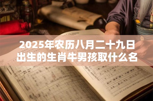 2025年农历八月二十九日出生的生肖牛男孩取什么名字好？