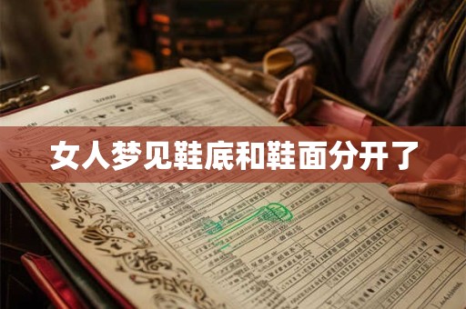 女人梦见鞋底和鞋面分开了
