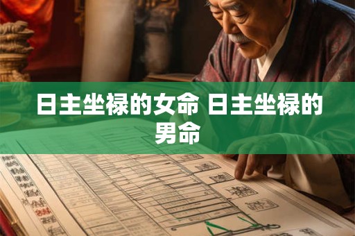 日主坐禄的女命 日主坐禄的男命