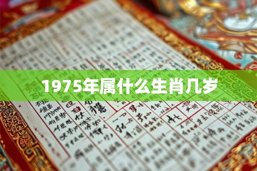 1975年属什么生肖几岁