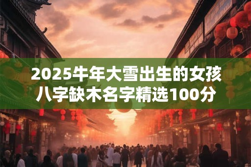 2025牛年大雪出生的女孩八字缺木名字精选100分