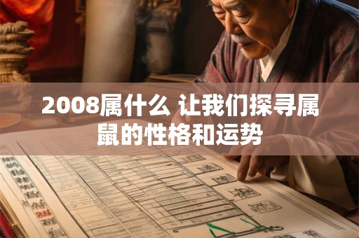 2008属什么 让我们探寻属鼠的性格和运势