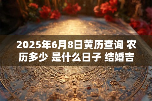 2025年6月8日黄历查询 农历多少 是什么日子 结婚吉时