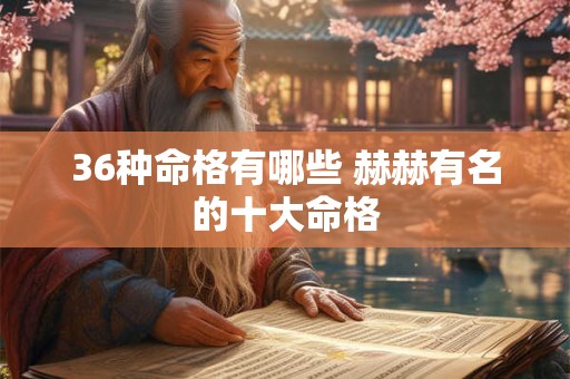 36种命格有哪些 赫赫有名的十大命格