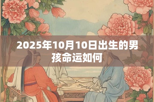 2025年10月10日出生的男孩命运如何