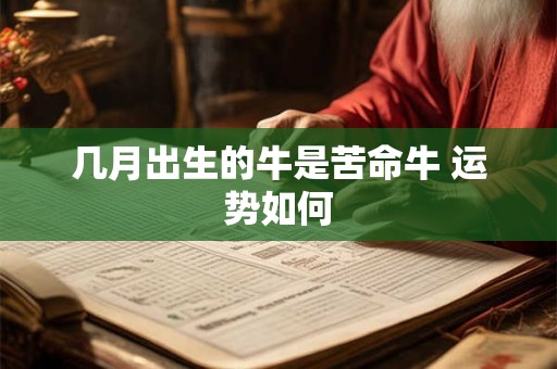 几月出生的牛是苦命牛 运势如何