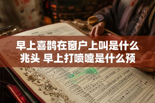 早上喜鹊在窗户上叫是什么兆头 早上打喷嚏是什么预兆