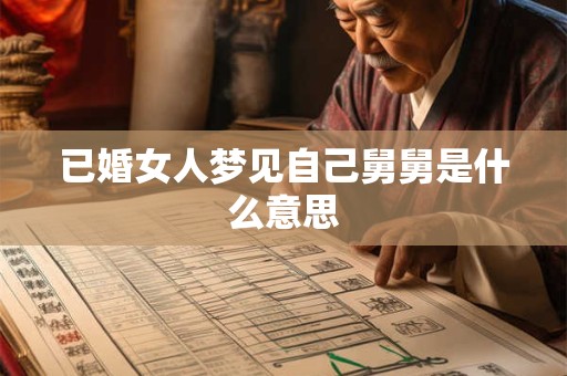 已婚女人梦见自己舅舅是什么意思