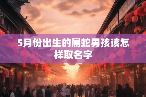 5月份出生的属蛇男孩该怎样取名字