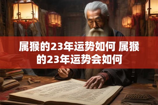 属猴的23年运势如何 属猴的23年运势会如何