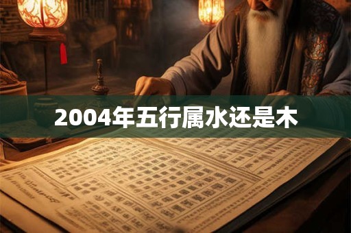 2004年五行属水还是木