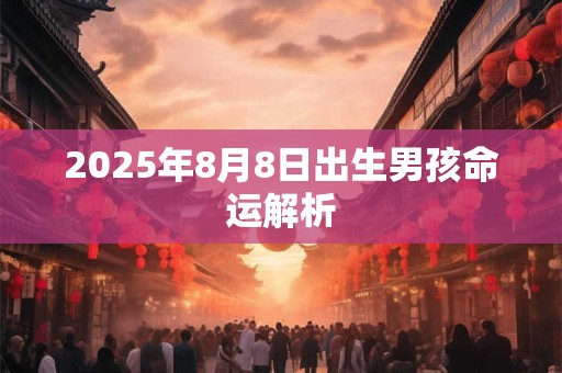 2025年8月8日出生男孩命运解析