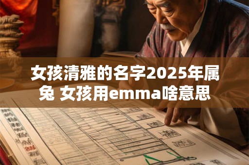 女孩清雅的名字2025年属兔 女孩用emma啥意思