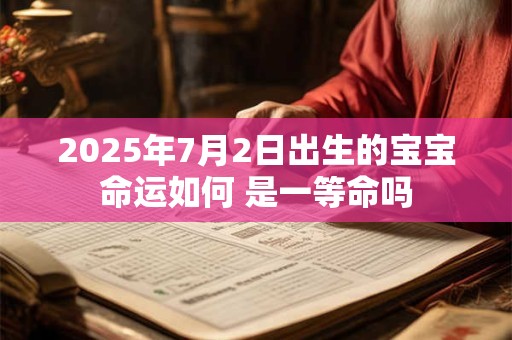 2025年7月2日出生的宝宝命运如何 是一等命吗