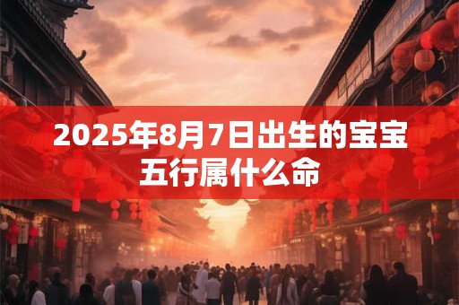 2025年8月7日出生的宝宝五行属什么命