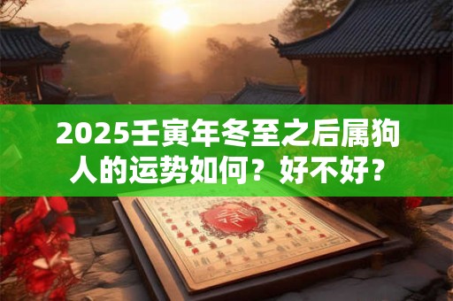2025壬寅年冬至之后属狗人的运势如何？好不好？