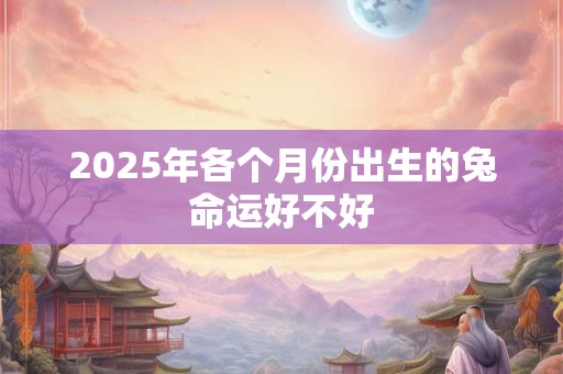 2026年各个月份出生的兔命运好不好