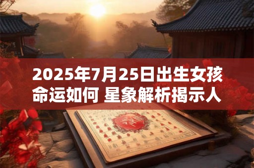 2025年7月25日出生女孩命运如何 星象解析揭示人生轨迹
