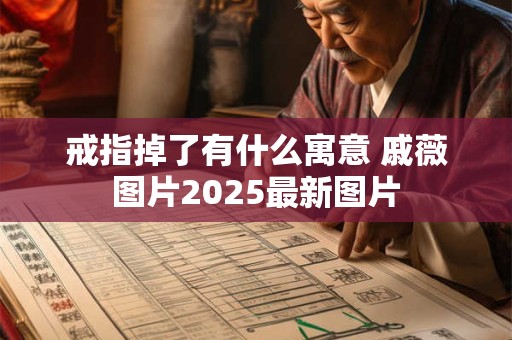 戒指掉了有什么寓意 戚薇图片2025最新图片